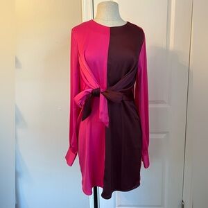 Steve Madden Colorblock Wasit Tie Mini Dress medium